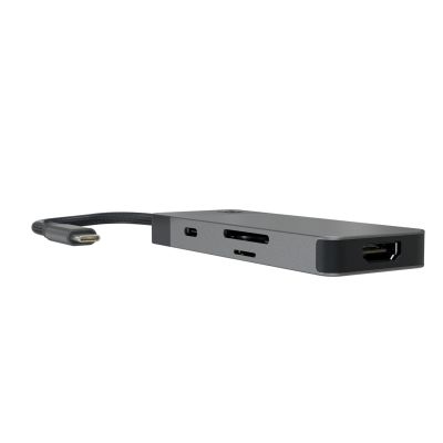 6. GREEN CELL HUB USB-C ADAPTER GC CONNECT 7IN1 (3XUSB 3.1, HDMI 4K 60HZ, USB-C PD 85W, MICROSD/SD)