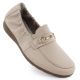 Women's leather shoes, comfortable beige moccasins, Rieker L9354-60