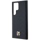 6. DKNY Leather Pattern Metal Logo MagSafe case for Samsung Galaxy S24 Ultra - black