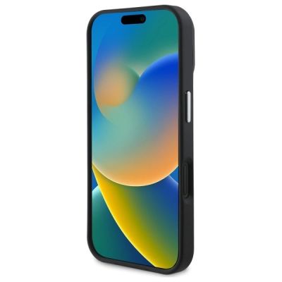 5. Guess Grained Triangle MagSafe case for iPhone 16 - black