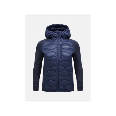 Peak Performance W Helium Down Hybrid Hood Navy Blue Down Jacket
