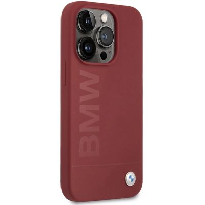 4. BMW Silicone Big Logo MagSafe case for iPhone 15 Pro - red