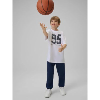 4. Boy's loose T-shirt with print 4F 4FJRSS26TTSHM3786-10S
