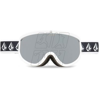 3. Volcom FOOTPRINTS WHITE RERUN/SILVER CHROME snowboard goggles silver mirrors (VG0622316)