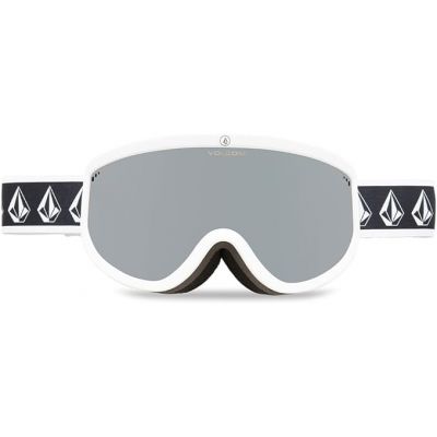 3. Volcom FOOTPRINTS WHITE RERUN/SILVER CHROME snowboard goggles silver mirrors (VG0622316)