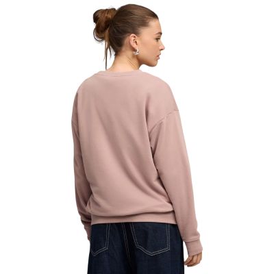 4. Puma ESS Small No. 11 Logo Relaxed Crew Women's Sweatshirt Pink 684975 88