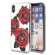 Guess Flower Desire Red Rose iPhone X Case - Transparent