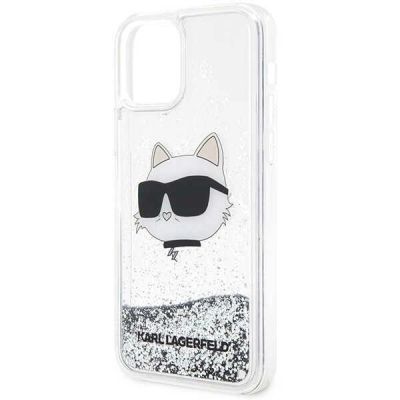 6. Karl Lagerfeld KLHCP12MLNHCCS iPhone 12/ 12 Pro 6.1" silver/silver hardcase Glitter Choupette Head