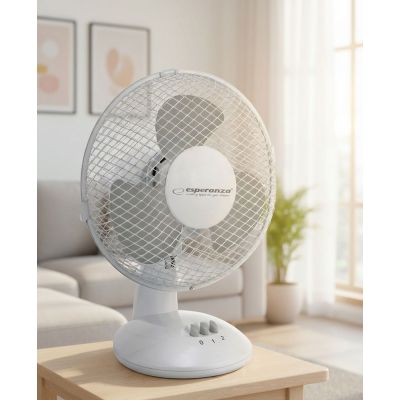 8. Esperanza Zephyr EHF004WE desk fan (white, gray)