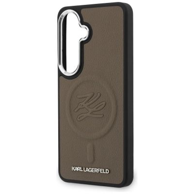 6. Karl Lagerfeld Embossed Ring Initials MagSafe Case for Samsung Galaxy S26+ - Brown