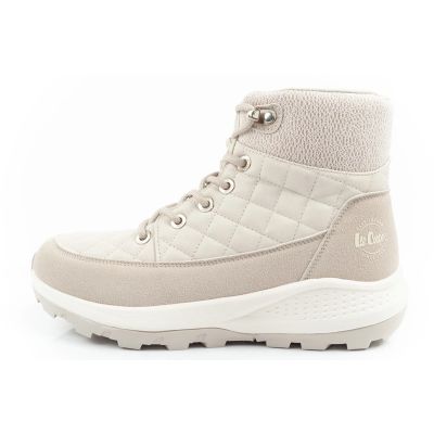 2. Lee Cooper women's winter hiking sports shoes, insulated, cream, eco-leather