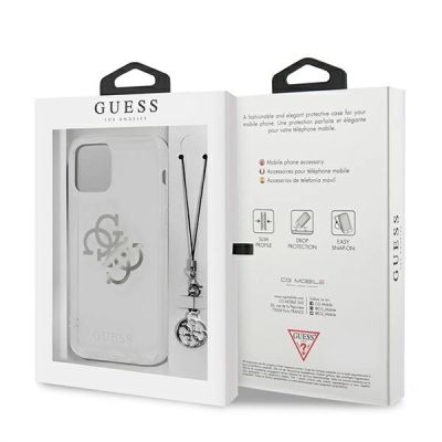 8. Guess GUHCP12LKS4GSI iPhone 12 Pro Max 6.7" Transparent hardcase 4G Silver Charms Collection