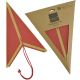 17. DECORATIVE HANGING PAPER STAR FSC 18x60CM RED 7 ARMS MICA
