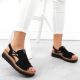 4. Comfortable Rieker W RKR677 black sandals