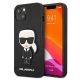 Karl Lagerfeld Saffiano Ikonik Karl's Patch Case for iPhone 13 mini - Black