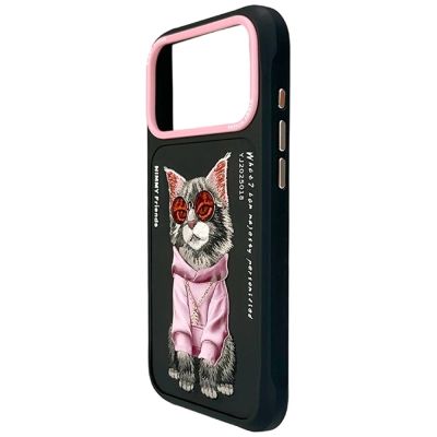 3. Nimmy Glasses Cool Cat Case for iPhone 17 Pro Max - Black