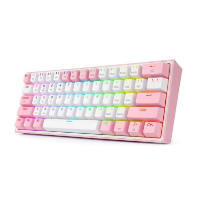 4. REDRAGON K616 Fizz Pro white/pink keyboard USB + RF Wireless + Bluetooth Pink, White