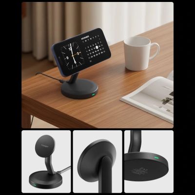 4. Spigen EF151MS Essential MagSafe 15W Wireless Charger - Black