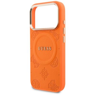 6. Guess Peony Hot Stamp MagSafe Case for iPhone 17 Pro - Orange