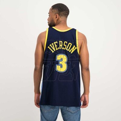 4. Mitchell &amp; Ness NBA Swingman Denver Nuggets Allen Iverson T-shirt SMJY4205-DNU06AIVASBL