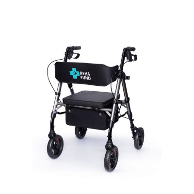 Marseille four-wheeled walker, graphite color RF-617/G REHAFUND