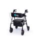 Marseille four-wheeled walker, graphite color RF-617/G REHAFUND