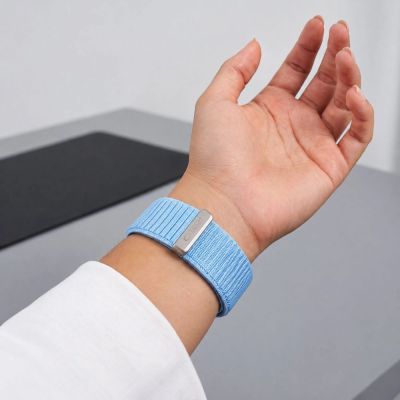 6. Tech-Protect NylonLoop Band for Apple Watch 44 / 45 / 46 / 49 mm – Light Blue