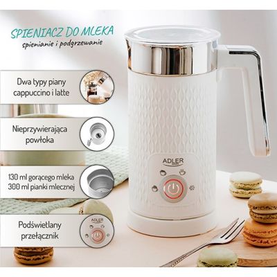 8. ADLER AD 4494 milk frother white