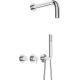 Concealed shower set with hand shower - with horizontal tap