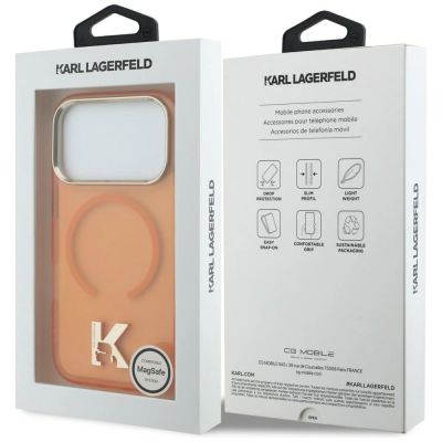 8. Karl Lagerfeld IML K Head Logo MagSafe Case for iPhone 17 Pro - Orange