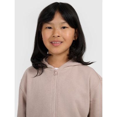 5. Girls' 4F Zip-Up Hoodie 4FJRAW25TSWSF2466-83S