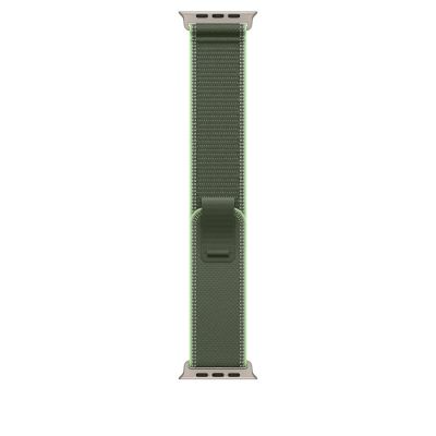 Apple Watch 49mm Green/Neon Trail Loop M/L - Natural Titanium Finish