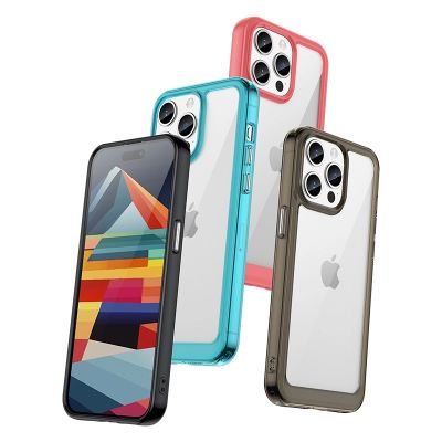 5. Reinforced case with flexible frame for iPhone 15 Pro Outer Space - blue