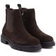 8. Women's leather ankle boots, suede, chocolate, Sergio Leone BT-01-S