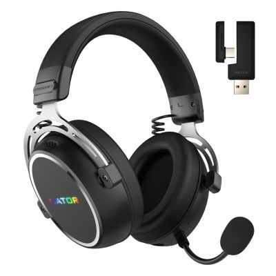 11. HATOR Hypergang 3 Wireless Headset Wireless Headband Gaming USB Type-C / USB Type-A Bluetooth Black