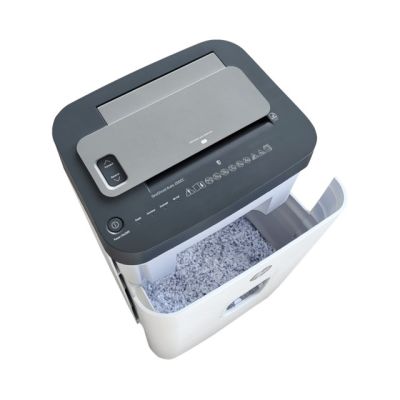 22. HP ONESHRED Auto 200CC Paper Shredder, White and Gray