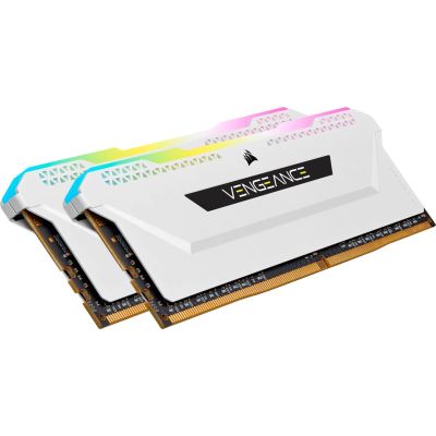 8. Corsair Vengeance RGB Pro CMH32GX4M2E3200C16W Memory Module 32GB 2x16GB DDR4 3200MHz
