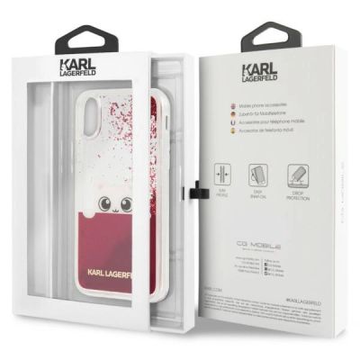 9. Karl Lagerfeld Liquid Glitter iPhone X Case - Pink