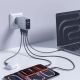 6. Tech-Protect PowerVision NC140W-GaN 4-PORT PD 140W / QC3.0 Wall Charger - Dark Gray