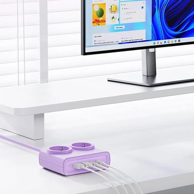 2. Orico PDC25 25W 6in1 Power Strip 2x AC + 2x USB-A + 2x USB-C - Purple