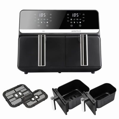 11. ELDOM FAT-FREE FRYER FR200 9 L, 2200W, TWO INDEPENDENT DRAWERS, 8 PROGRAMS, LED DISPLAY, TEMP. 80°C–200°C