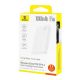 8. Baseus EnerFill FP11 10000mAh 15W Power Bank with White USB-C Cable 20V/3A 30cm - White