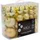 25. DECORATIVE PLASTIC BAUBLE SAFE 46 PCS GOLD MICA