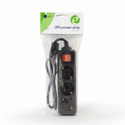6. ENERGENIE POWER STRIP FOR UPS C14, 3X SCHUKO, 16A, CABLE 0.6M