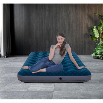 18. FLOCKED MATTRESS FOR 2 PEOPLE WITH 3D PRINT 191x137x22CM 24495