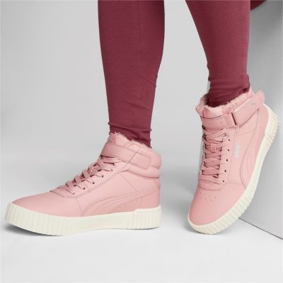 8. Puma CARINA 2.0 MID WTR women's winter shoes insulated sneakers made of eco-leather pink (385852-04)