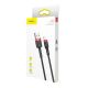 9. Baseus Cafule USB-A / Lightning 2.4A QC 3.0 cable 1 m - black and red