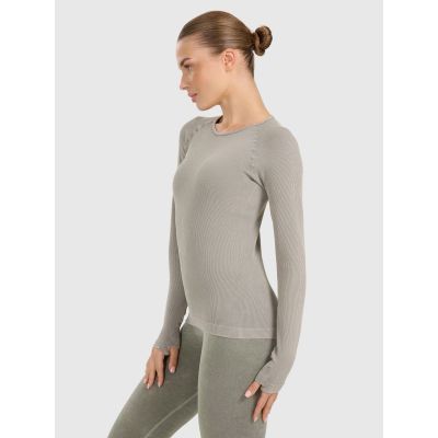 3. Women's quick-drying slim longsleeve for yoga and pilates 4F 4FWAW25TFLOF429-41A