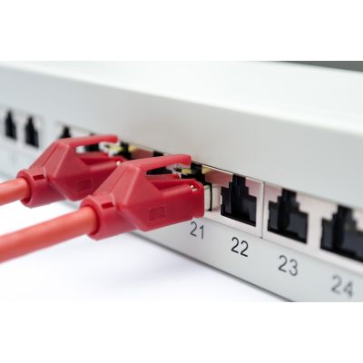 2. Digitus Patch Panel 19'' 24x RJ45, LSA level, cat.6A, shielded, 1U, gray, cable guide
