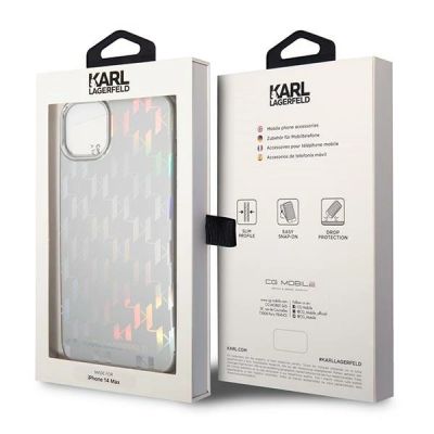 8. Karl Lagerfeld KLHCP14SLGMMSV3 iPhone 14 / 15 / 13 case - silver